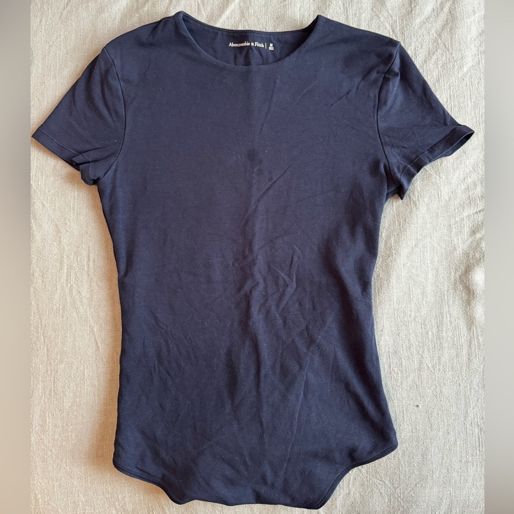Abercrombie Navy Blue Cap Sleeve Bodysuit